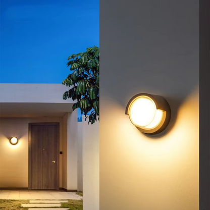 Motion Sensor Outdoor Wall Light – Modern Aluminum LED Sconce for Porch, Patio & Entryway – Round or Square – Weatherproof IP65