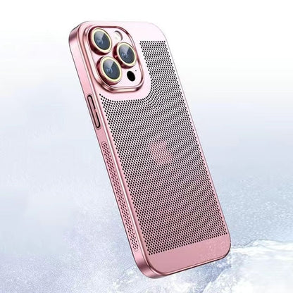 Coque de protection pour iPhone avec cadre métallique – Étui transparent et fin avec protection d'appareil photo et découpes précises pour une protection quotidienne contre les chutes