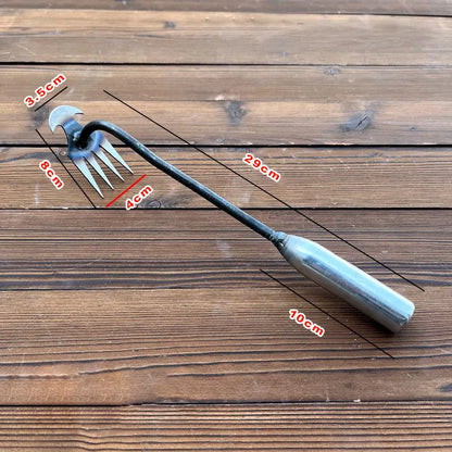 Stand-Up Weeding Tool with Ergonomic Grip – Metal Garden Weeder for Flower Beds, Pathways & Lawns – Precision Root Removal
