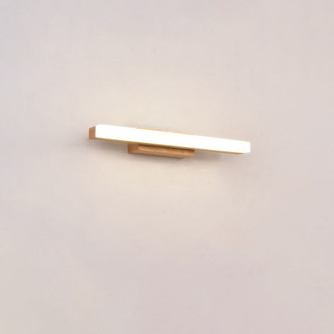 Linear LED Sconce 16W 32-Inch Wood & Acrylic for Vanity Bedroom Hallway Home Office Task Ambient Lighting Modern Hardwired Fixture Low-Profi