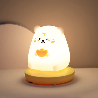Silicone Animal Night Light for Kids – Soft LED Bedside Lamp, Rechargeable Glow Light for Nursery, Bedroom & Living Room Decor