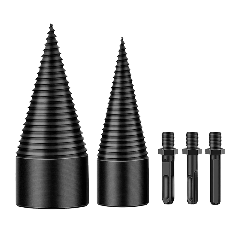 Firewood Splitting Drill Bit for Power Tools - High Carbon Steel Wood Splitter Attachment for Electric Drills - Fits All Drill Sizes