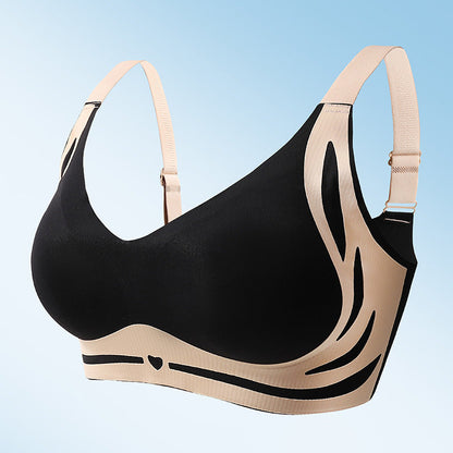 Wireless Push-Up Bra with Posture Support & Cushioned Straps for Women | Seamless Comfort Everyday Bra | Wide Coverage Back Smoothing