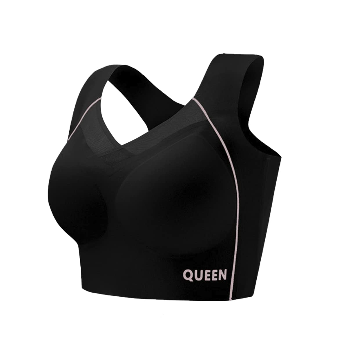 Wireless Full Coverage Support Bra with Cushioned Straps & Seamless Lift for All-Day Comfort