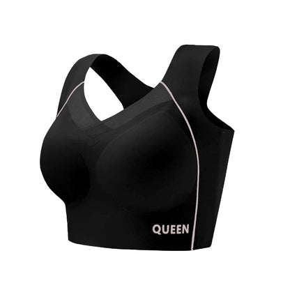 Wireless Full Coverage Support Bra with Cushioned Straps & Seamless Lift for All-Day Comfort