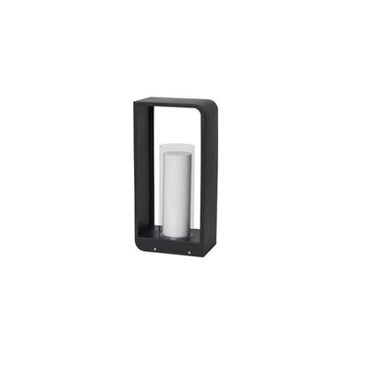 Exterior Aluminum LED Sconce Black 12-Inch Wall Mount for Pathway Fence Garden Entry Waterproof Solar or Hardwired 3-Temp