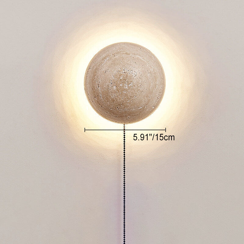 Stone Sconce Hardwired LED 6 inch Square Contemporary Fixture for Bedroom Entryway Lounge Ambient Task Lighting Compact 10 Watt Integrated N