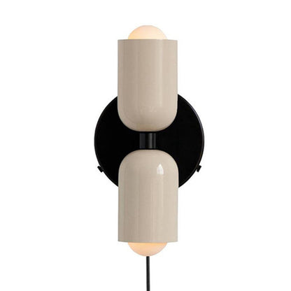Glass Sconce Dual-Direction Fixture Green 4.7 in Contemporary Bedside Hallway Uplighter Downlighter for Home Apartment Lounge Passage Ambien