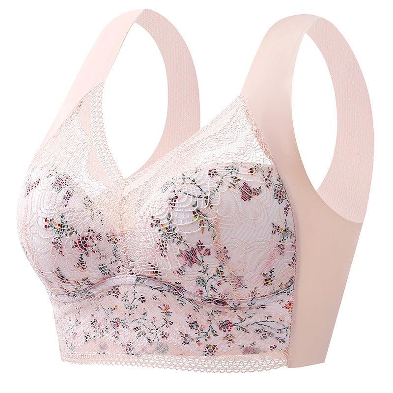 Full Coverage Wireless Bra for Women - Smooth Support T-Shirt Bra with Wide Straps - Everyday Comfort Underwire-Free Design - Breathable