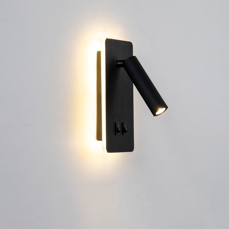 LED Wall Sconce Iron 7.5 inch Hardwired 15W Bedroom Hallway Living Room Modern Indoor Fixture White Black 110-120V Ambient Light