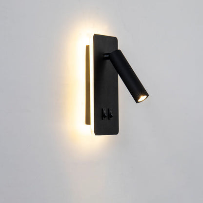LED Wall Sconce Iron 7.5 inch Hardwired 15W Bedroom Hallway Living Room Modern Indoor Fixture White Black 110-120V Ambient Light