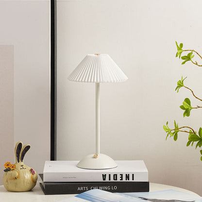 USB Powered Desk Lamp with Fabric Shade – 11.7 Inch Iron Light for Nightstand, Office & Bedroom – E14 Base, Multiple Finishes