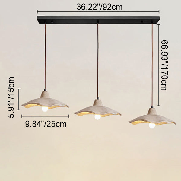 Industrial Concrete Hanging Light 10 in Yellow Ceiling Pendant Hardwired E26 Socket Adjustable Cord Kitchen Dining Room Bedroom Entryway Rus