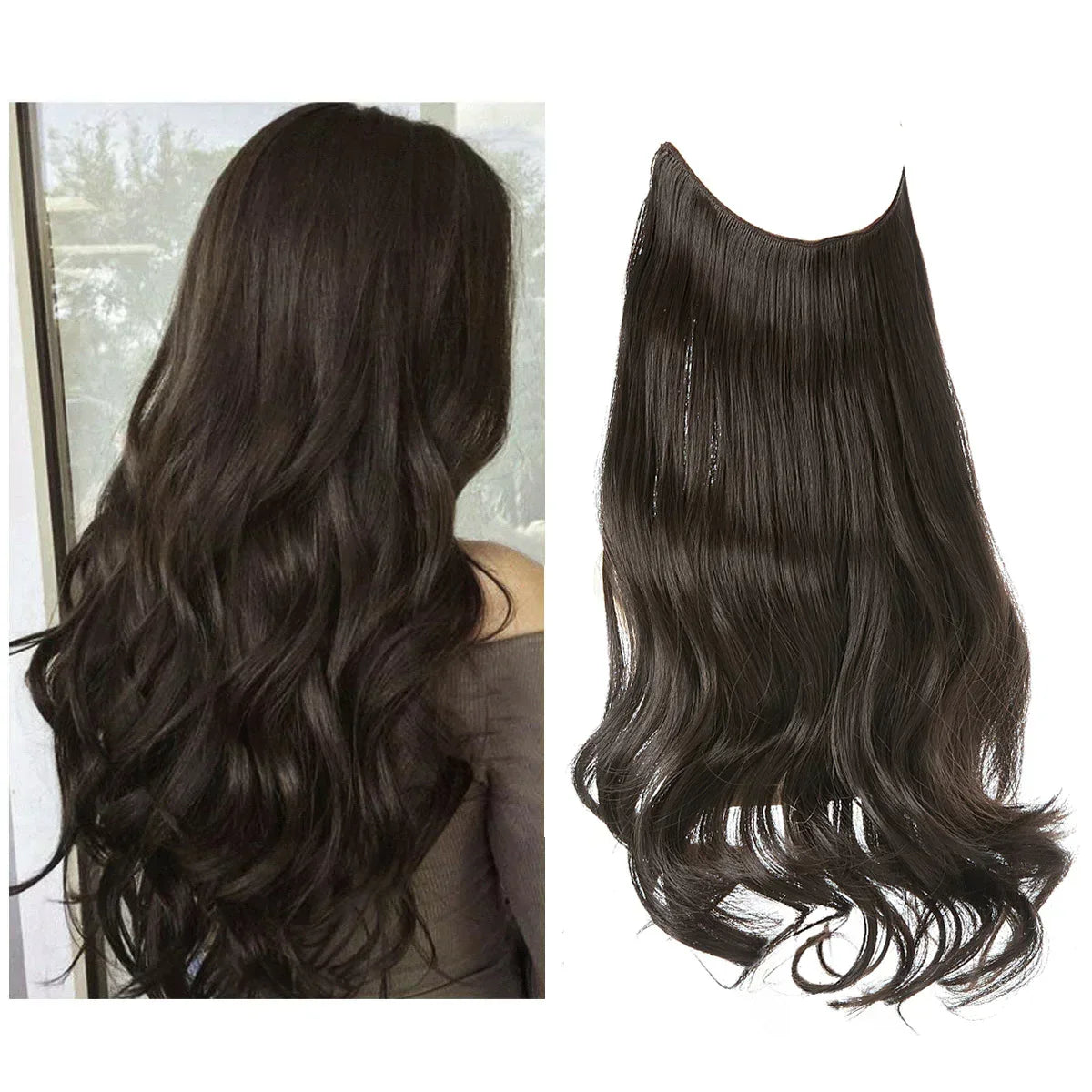 Clip-In Human Hair Extensions 100% Real Remy Hair Add Volume Length 14-18 Inches Heat Resistant Seamless Blend Natural Texture for Everyday