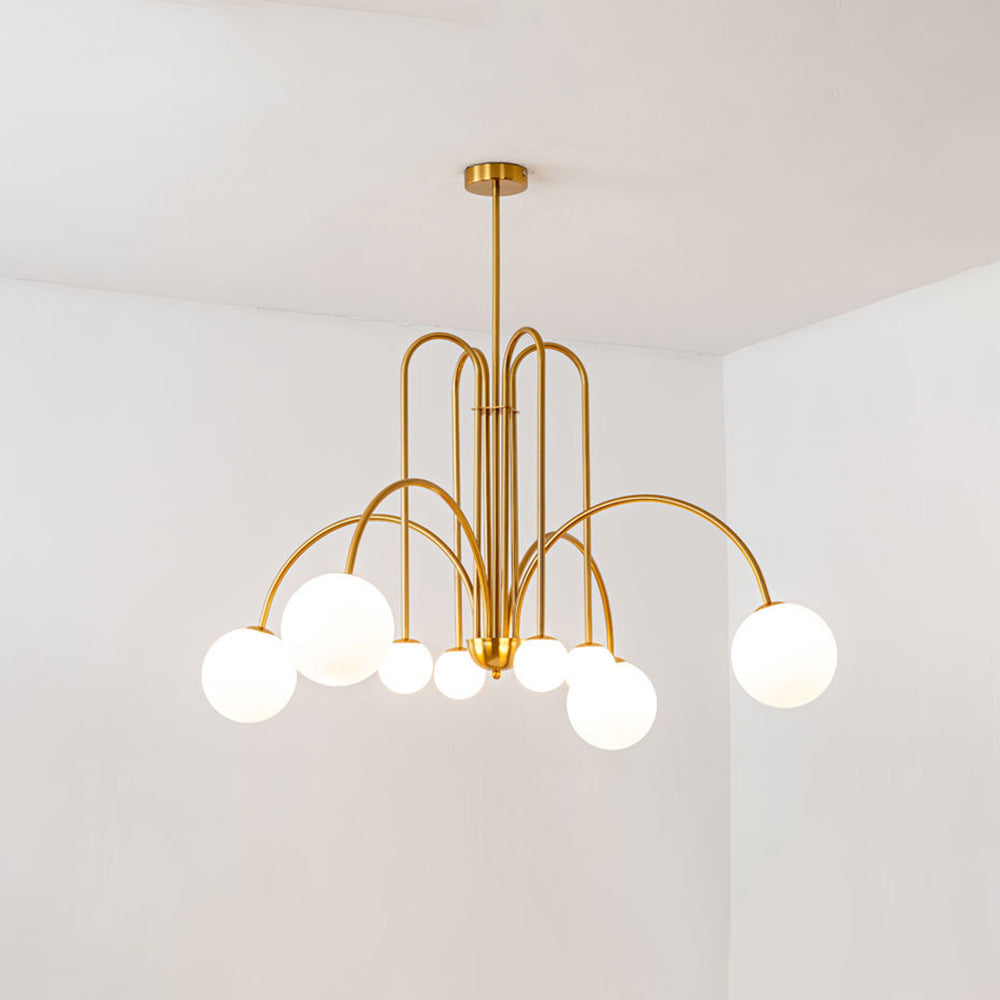 Swallow-Inspired G9 Pendant Light with Adjustable Chain, Metal & Glass Shades for Dining Room, Bedroom & Living Room Overhead Lighting