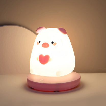 Silicone Animal Night Light for Kids – Soft LED Bedside Lamp, Rechargeable Glow Light for Nursery, Bedroom & Living Room Decor