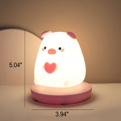 Silicone Animal Night Light for Kids – Soft LED Bedside Lamp, Rechargeable Glow Light for Nursery, Bedroom & Living Room Decor