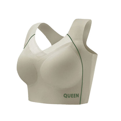 Wireless Full Coverage Support Bra with Cushioned Straps & Seamless Lift for All-Day Comfort