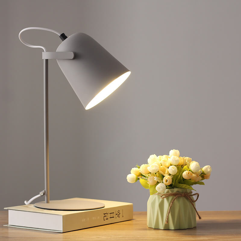 Bucket Table Lamp with E27 Socket in Pastel Scandinavian Colors for Bedroom, Living Room & Office