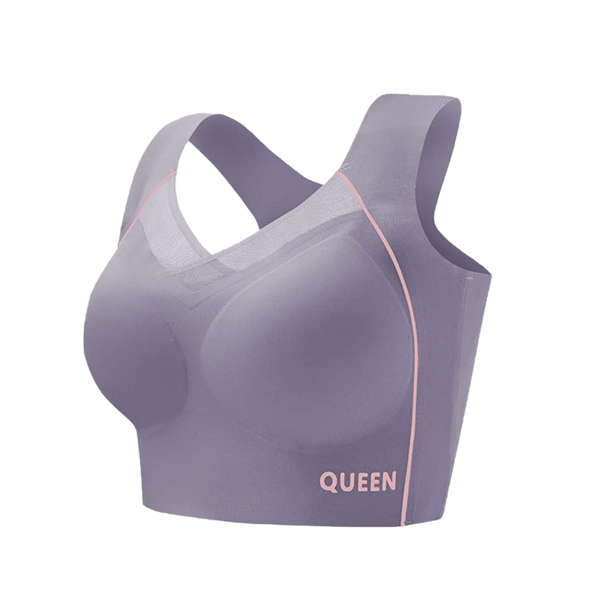 Wireless Full Coverage Support Bra with Cushioned Straps & Seamless Lift for All-Day Comfort