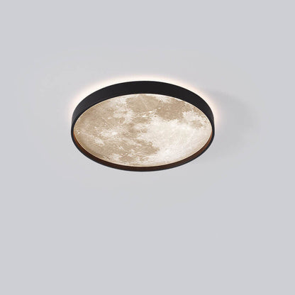 LED Flush Mount Ceiling Fixture with Remote Control - Acrylic Disc Overhead Panel for Bedroom, Kitchen, Hallway