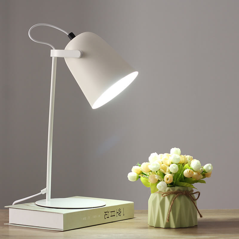 Metal Accent Light 12 Inch Iron Task Lamp with Bucket Shade E27 Socket for Nightstand Desktop Office Corner Home