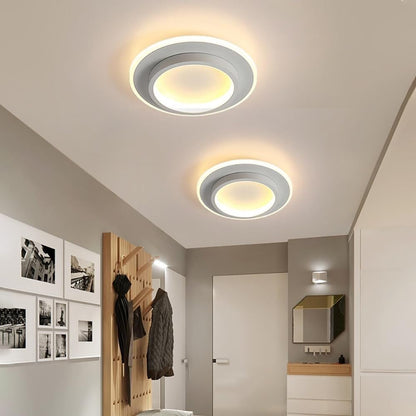 Flush Mount LED Disk Light 10W 20W Ultra-Slim 2 in Profile Black White for Low Ceilings Bedroom Hallway Foyer Apartment Living Room Modern H