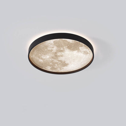 LED Flush Mount Ceiling Fixture with Remote Control - Acrylic Disc Overhead Panel for Bedroom, Kitchen, Hallway