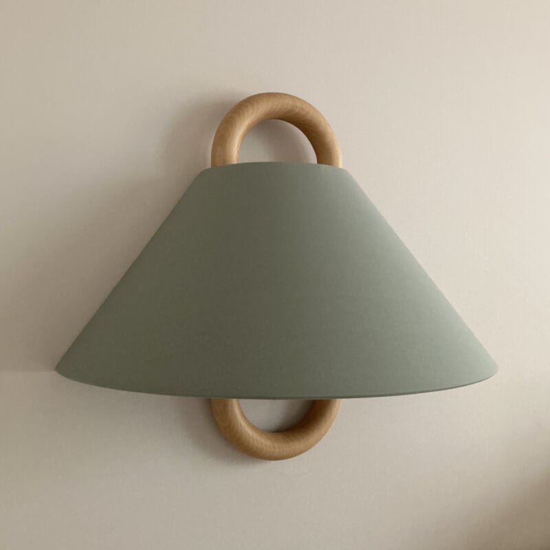 Sconce Light Fixture Wooden Frame Cloth Shade E12 Socket Flexible Install for Bedroom Living Room Hallway Apartment Home
