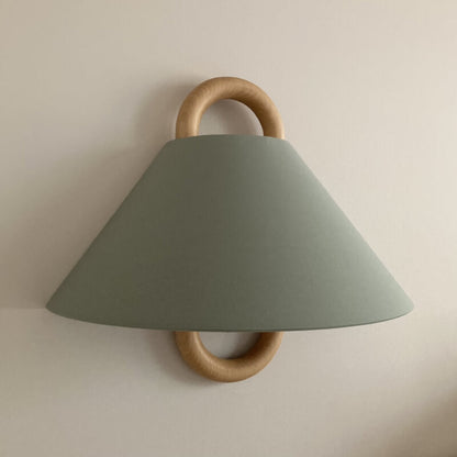 Sconce Light Fixture Wooden Frame Cloth Shade E12 Socket Flexible Install for Bedroom Living Room Hallway Apartment Home