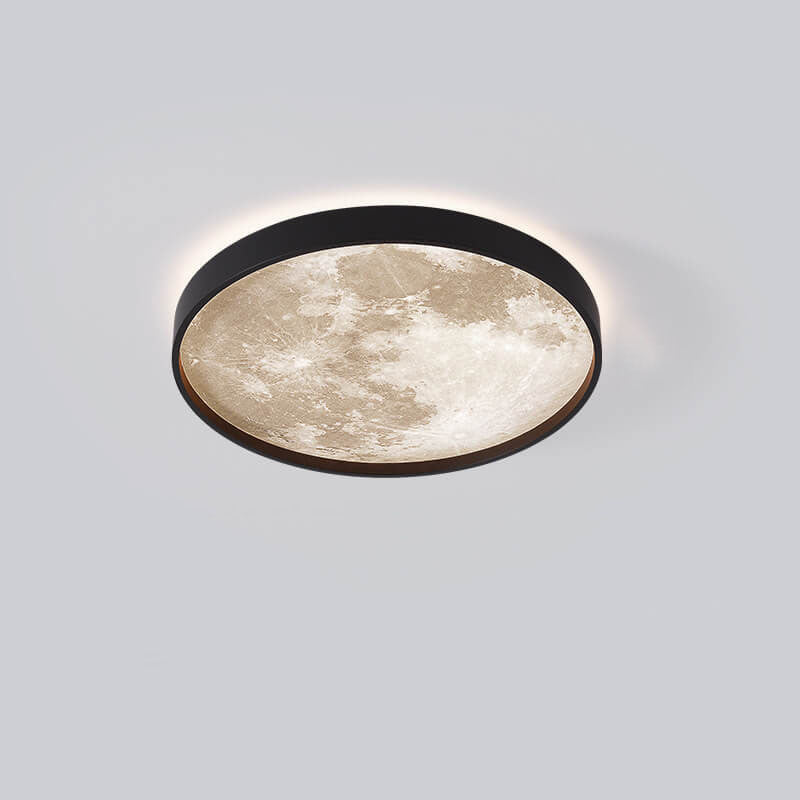LED Flush Mount Ceiling Fixture with Remote Control - Acrylic Disc Overhead Panel for Bedroom, Kitchen, Hallway