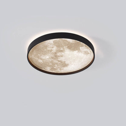 LED Flush Mount Ceiling Fixture with Remote Control - Acrylic Disc Overhead Panel for Bedroom, Kitchen, Hallway