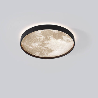 LED Flush Mount Ceiling Fixture with Remote Control - Acrylic Disc Overhead Panel for Bedroom, Kitchen, Hallway