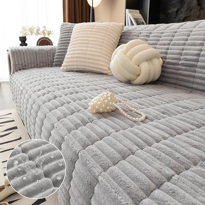 Quilted Furniture Protector with Moisture Barrier Non-Skid Backing for Couch Loveseat Chair Pet-Friendly Machine Washable Soft Flannel