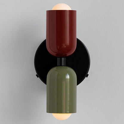 Glass Sconce Dual-Direction Fixture Green 4.7 in Contemporary Bedside Hallway Uplighter Downlighter for Home Apartment Lounge Passage Ambien