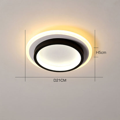 Flush Mount LED Disk Light 10W 20W Ultra-Slim 2 in Profile Black White for Low Ceilings Bedroom Hallway Foyer Apartment Living Room Modern H