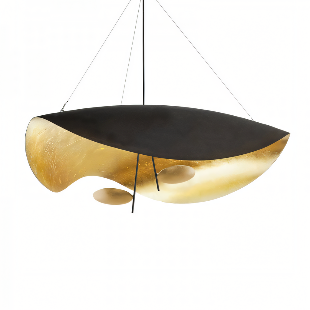 Modern LED Overhead Fixture 17W Metal Hanging Light Black White Gold for Kitchen Dining Room Bedroom Ceiling Mounted
