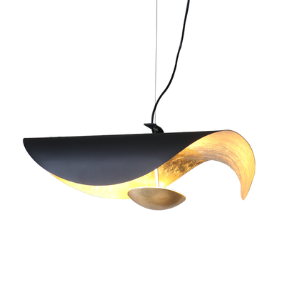 Modern LED Overhead Fixture 17W Metal Hanging Light Black White Gold for Kitchen Dining Room Bedroom Ceiling Mounted
