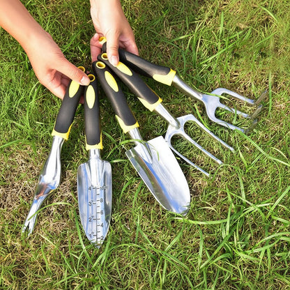 Ensemble GardenGrip – Outils ergonomiques en acier inoxydable – Kit d'outils à main complet