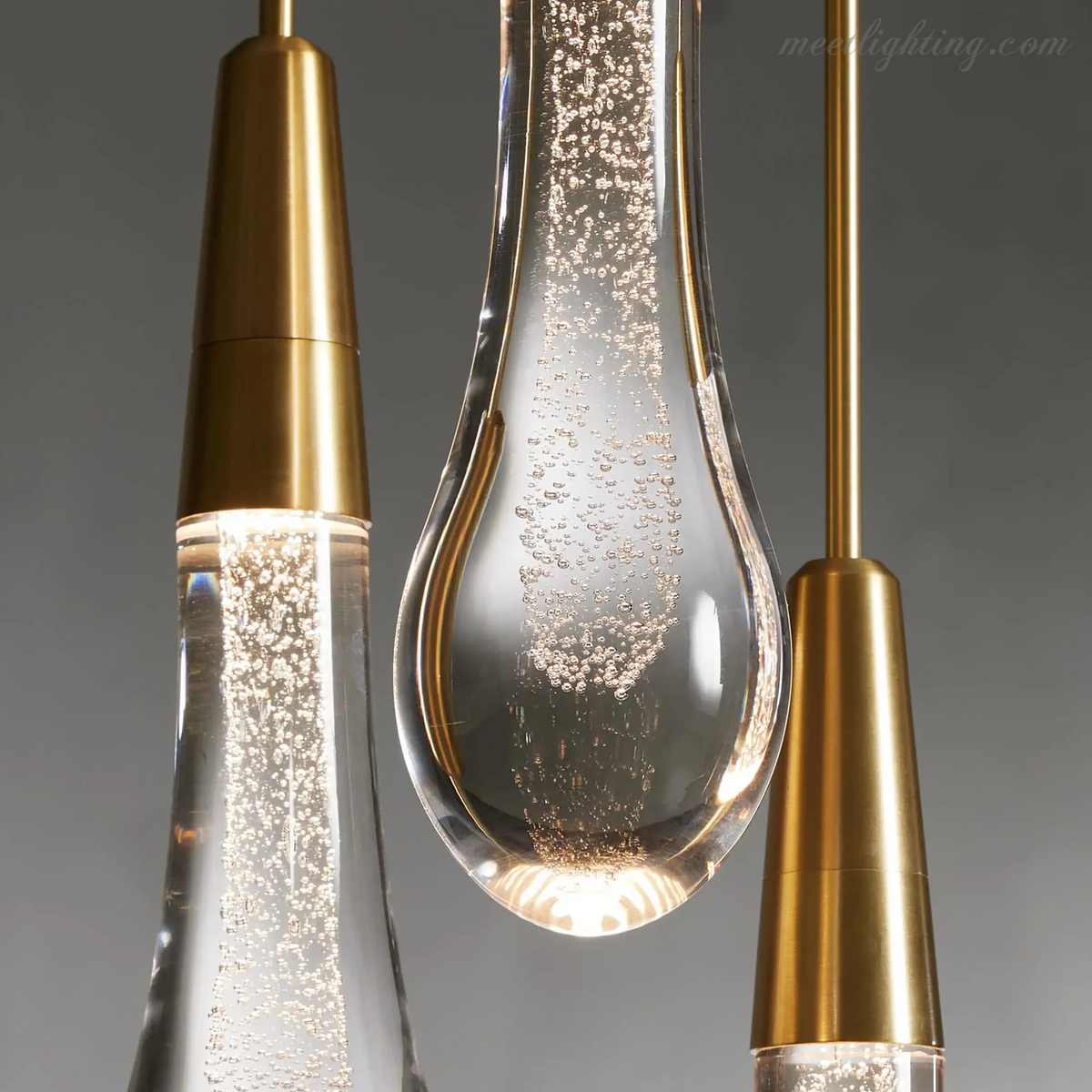 Linear LED Chandelier with Textured Glass Drops – Adjustable Height – Brass Bronze Nickel – 37 to 120 Inch – Dining Room Kitchen Island