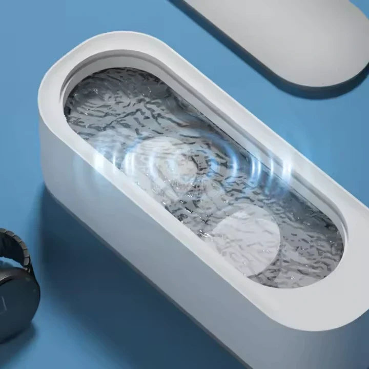 Ultrasonic Jewelry Cleaner for Rings Watches Eyeglasses Brushes at Home Gentle Sonic Wave Cleaning Machine for Delicate Items Small Personal