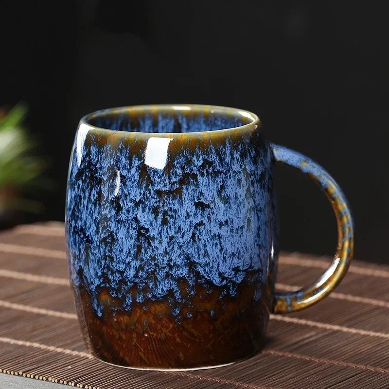 Handcrafted Stoneware Coffee Mug with Artisan Glaze – Heat-Retaining Cup for Tea, Cocoa, Hot Beverages – Kitchen Drinkware for Home, Office