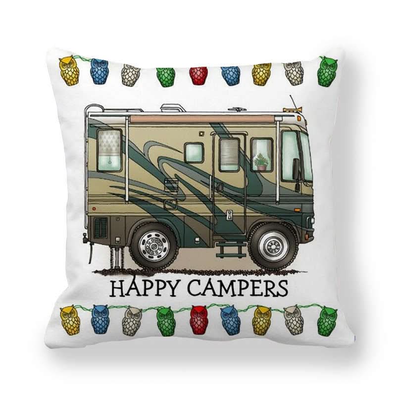 CAMPERLIVA – Housse de coussin de camping hibou pour une décoration extérieure douillette