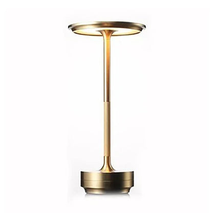 Rechargeable LED Table Lamp Touch Control 4 Brightness Levels Waterproof IP66 Metal Portable Battery Operated for Bedroom Living Room