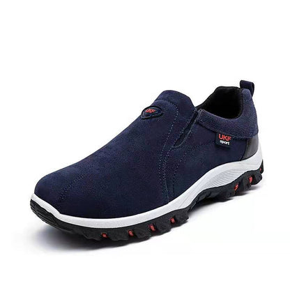 Men's Slip-On Hiking Shoes with High-Traction Sole - Rugged Outdoor Walking Sneakers for Trails & Travel