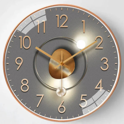 12-Inch Silent Wall Clock Non-Ticking Quartz Movement for Bedroom Office Living Room Modern Round Classic Home Decor Timepiece Battery