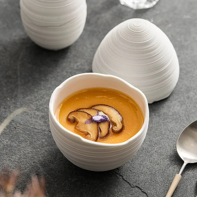Oval Porcelain Dish for Fruit Snacks Salad and Soup Modern Kitchen Serving Ware Natural Tones