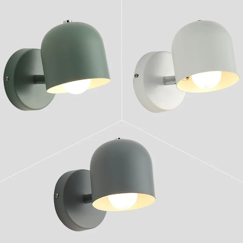 Compact Glass Shade Sconce Light 6.7 Inches Iron Flush-Mount Fixture Bedside Hallway Ambient Lighting Wall or Ceiling Mount Modern Minimalis
