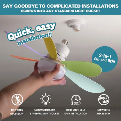 Stylish Modern Ceiling Fan with LED Light & Remote Control | Adjustable Color Temperature for Year-Round Comfort