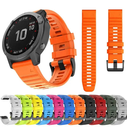 Silicone Smartwatch Band | QuickFit Replacement Strap 20mm 22mm 26mm | Flexible Sport Watch Band for Active Lifestyles